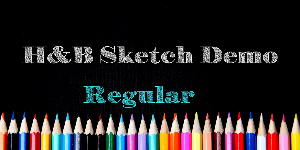 1024x512 H B Sketch Demo Font 7 Big - Hb Sketch