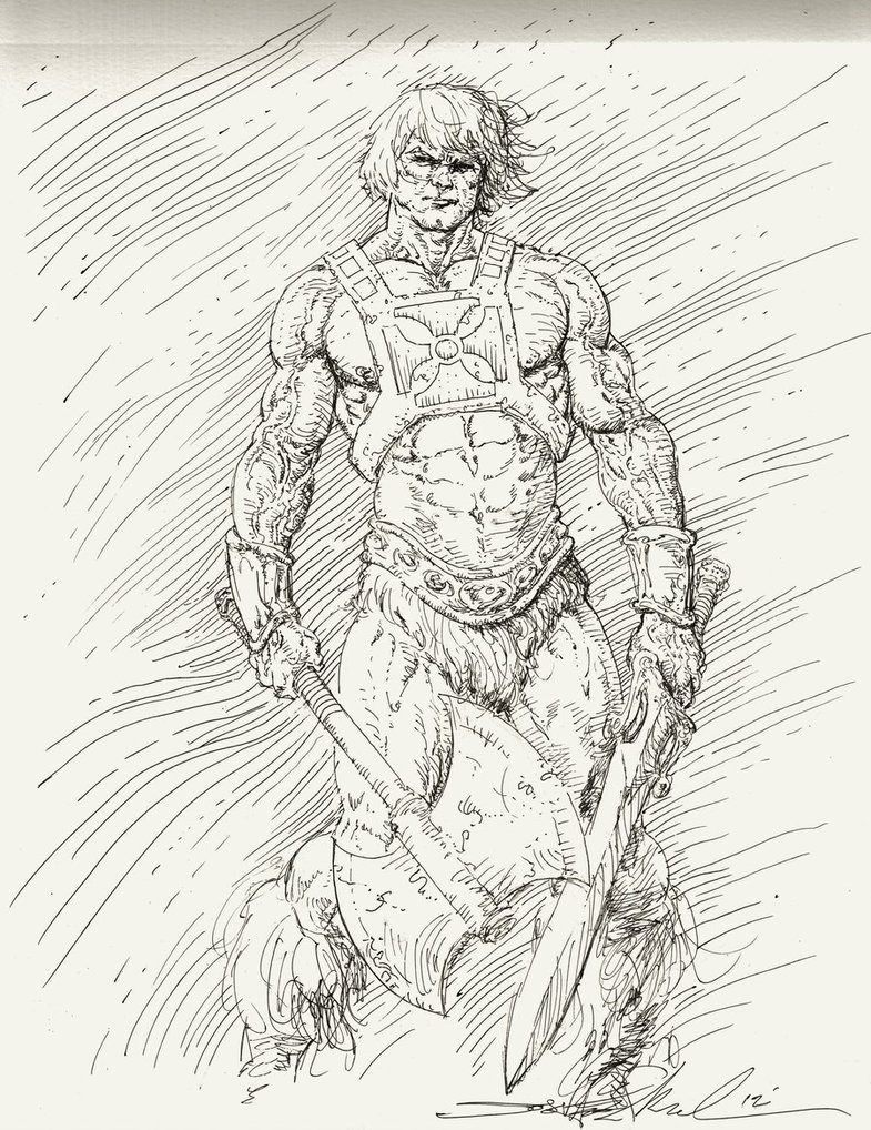 785x1018 He Man Sketch By Skeel76 - He Man Sketch