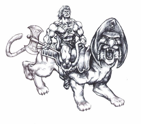 600x526 He Man Sketch By Cheoillustration - He Man Sketch