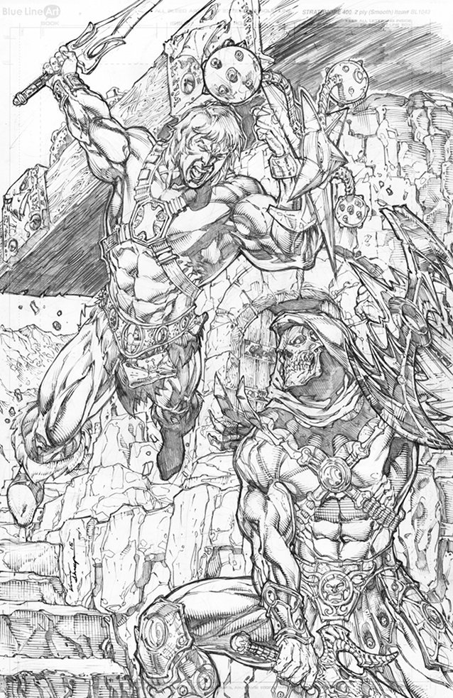 638x983 Kevin Sharpe Art He Man Vs Skeletor - He Man Sketch