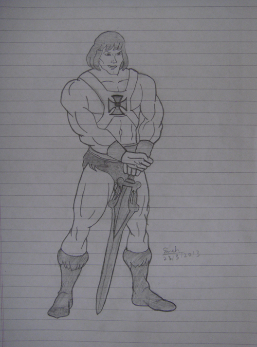 528x713 Pencil Sketch Of He Man - He Man Sketch