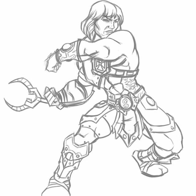 640x640 Quick Sketch Wip Snake Armor He Man - He Man Sketch