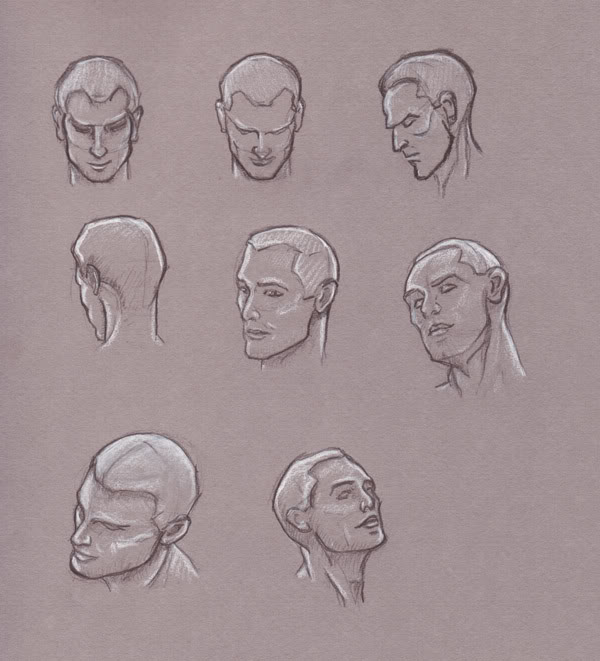 600x661 More Loomis Head Sketches Greg Tatum - Head Sketch