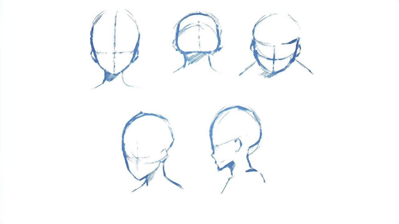 drawing human head angles