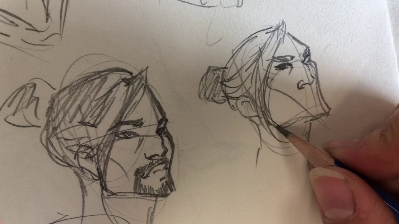 1280x720 Hanzo Head Sketches - Head Sketches
