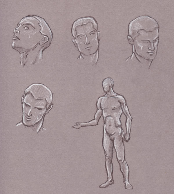 600x667 More Loomis Head Sketches Greg Tatum - Head Sketches