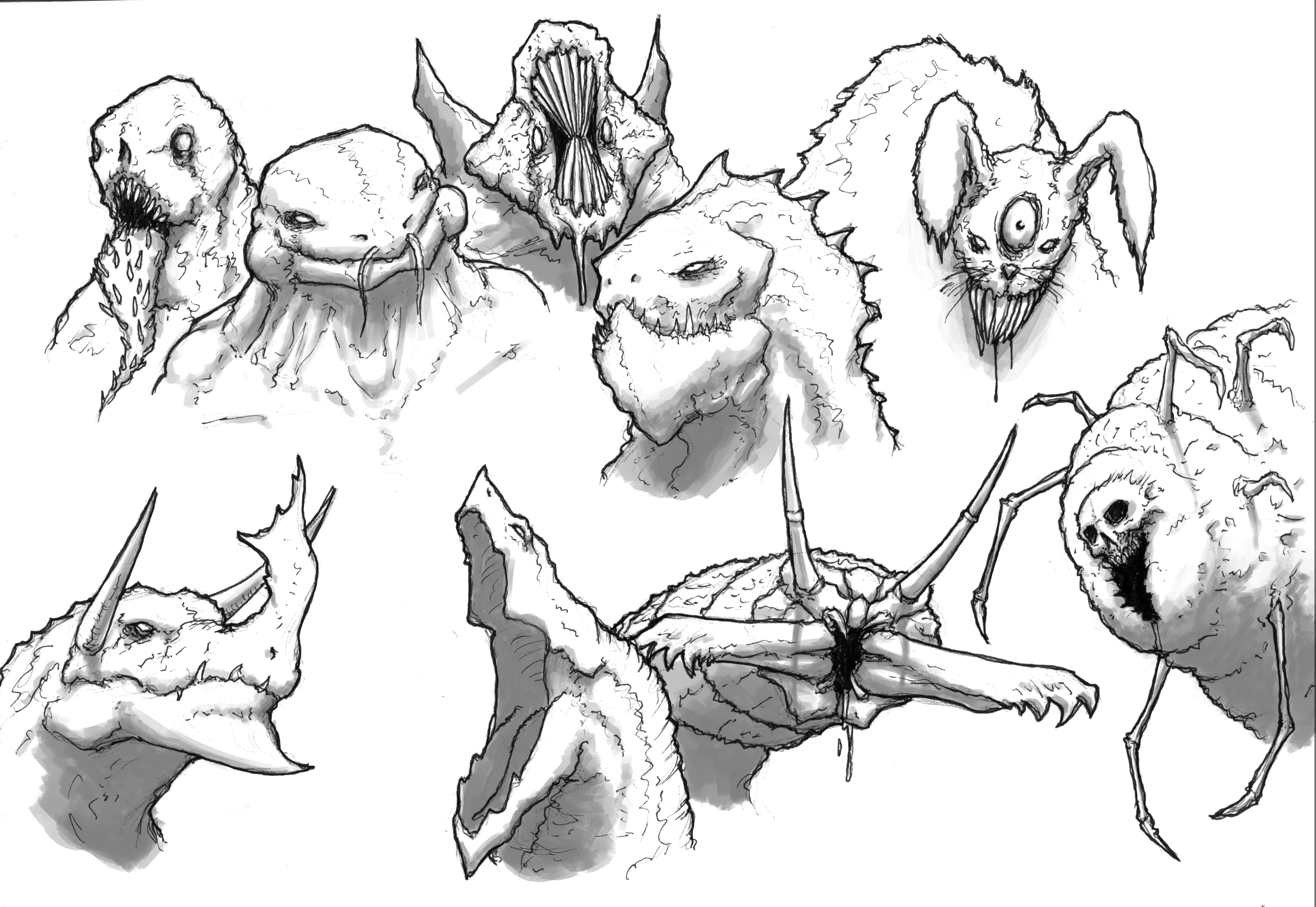 3322x2288 Sketching Romeck Art - Head Sketches