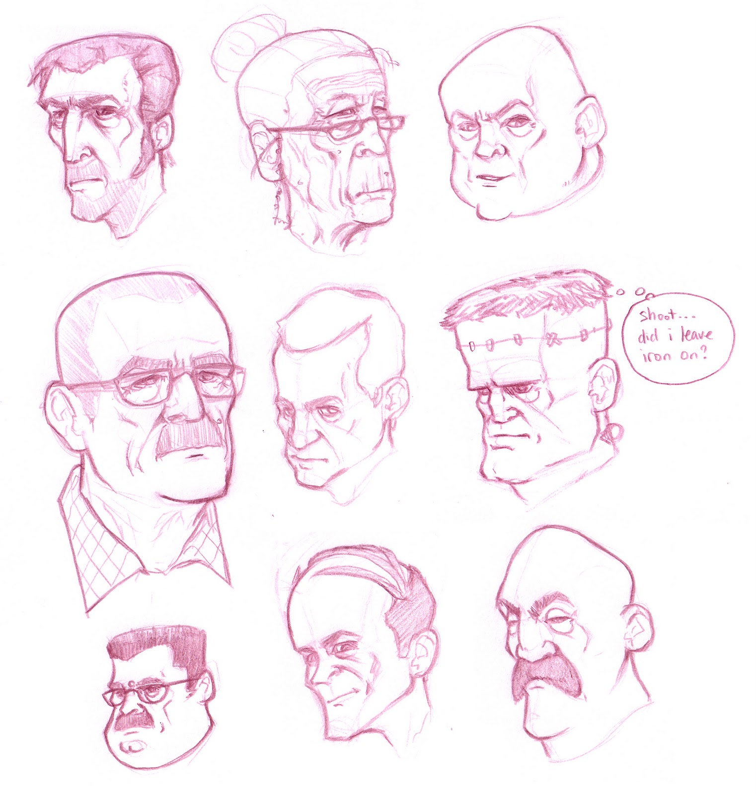 1522x1600 Timothy Anderson Art Head Sketches - Head Sketches