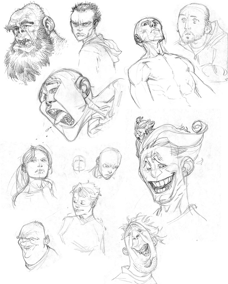800x995 Head Sketches By Ryanottley - Head Sketches