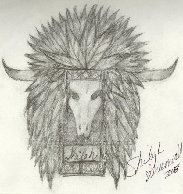 600x636 Indian Headdress Sketch By Shilohgreenwald - Headdress Sketch