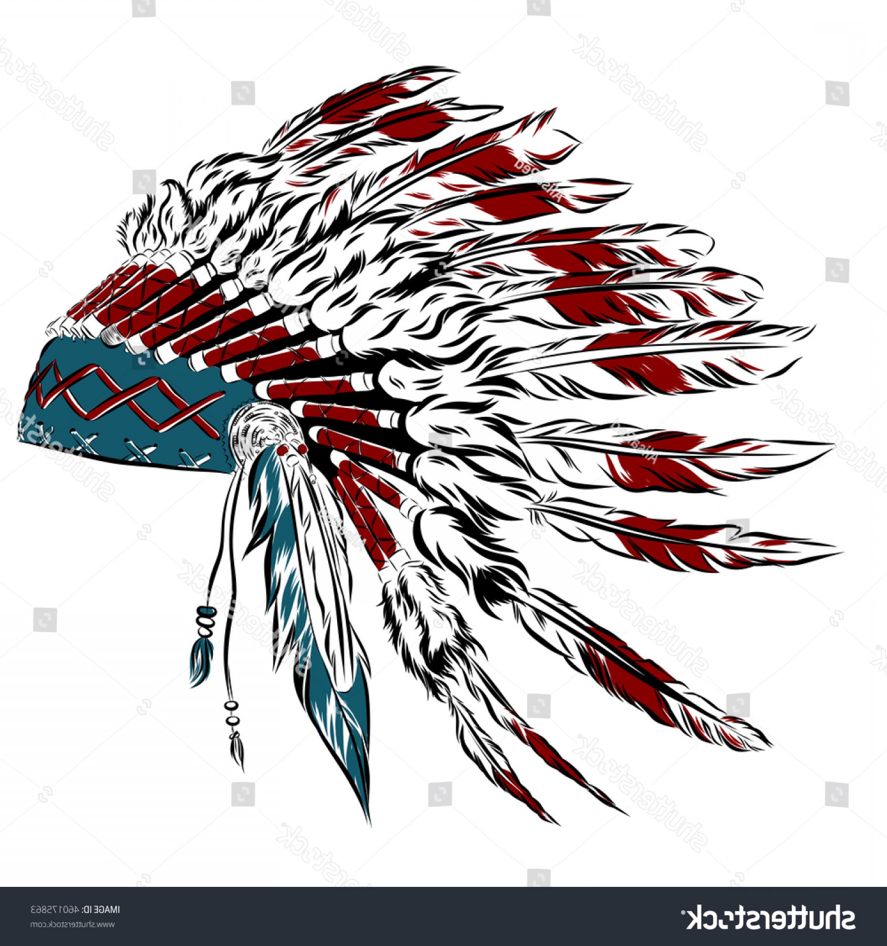 1800x1920 Native American Indian Headdress Feathers Sketch Arenawp - Headdress Sketch