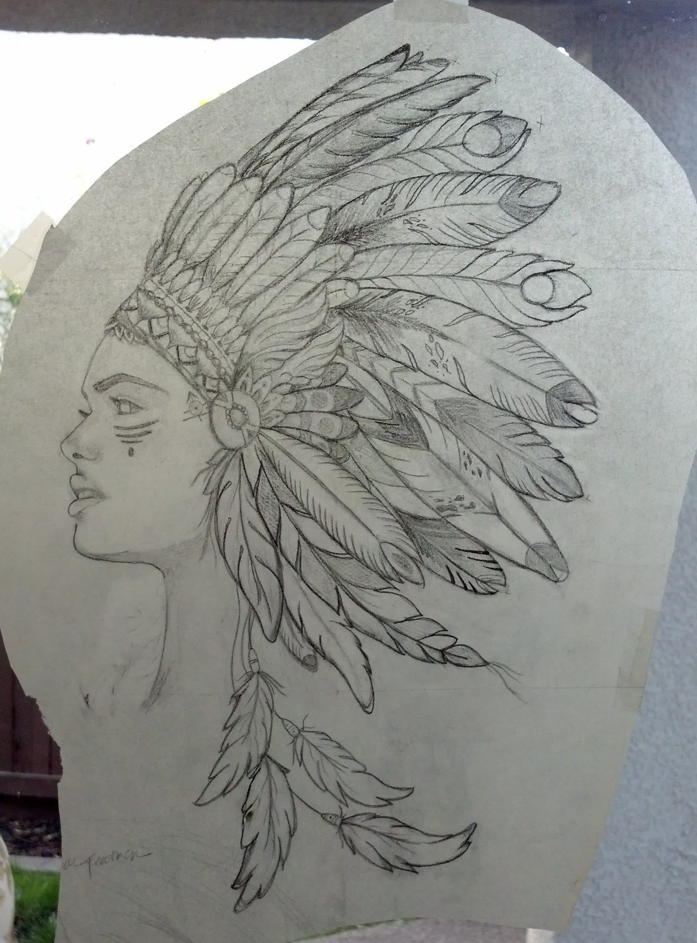 Headdress Sketch At Paintingvalley.com 