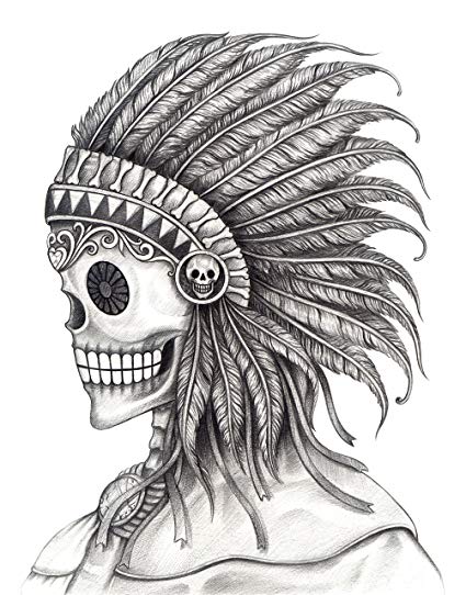 Headdress Sketch at PaintingValley.com | Explore collection of ...