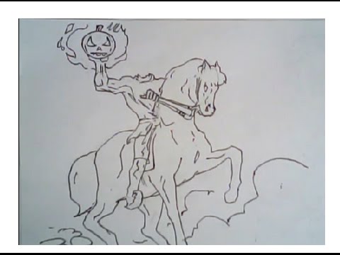 480x360 How To Draw The Headless Horseman, Sleepy Hollow (Drawing, Ep 214 - Headless Horseman Sketch