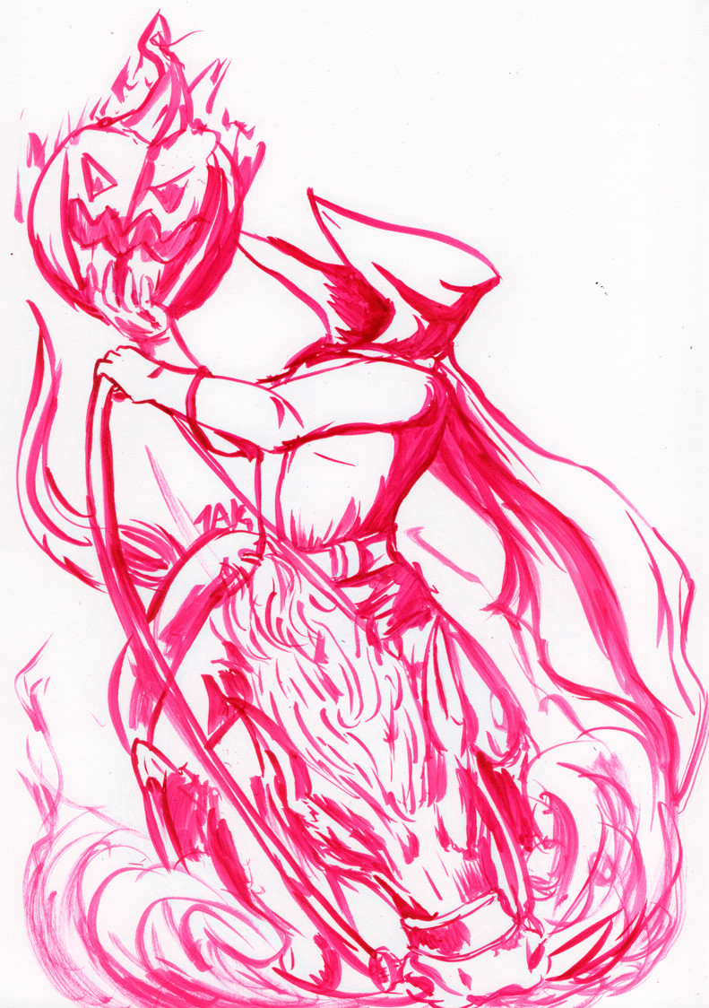 791x1124 Matthew Tak - Headless Horseman Sketch
