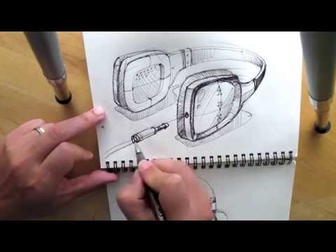 480x360 How To Draw Headphone, Product Design Sketching. - Headphone Design Sketch