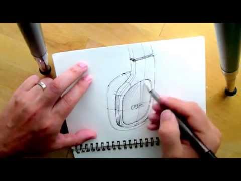 480x360 How To Draw Headphone Product Design Sketching. - Headphone Design Sketch
