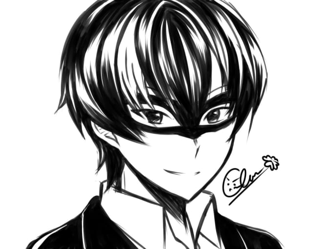 680x510 Draw Anime Style Headshot Sketch Done Today By Clouchan - Headshot Sketch