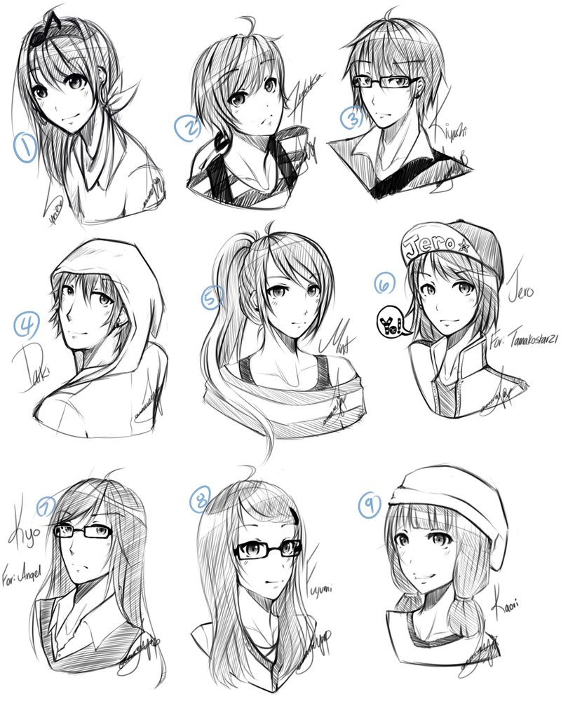800x1000 Headshot Sketch Dump (1) By Rinspirit Art - Headshot Sketch