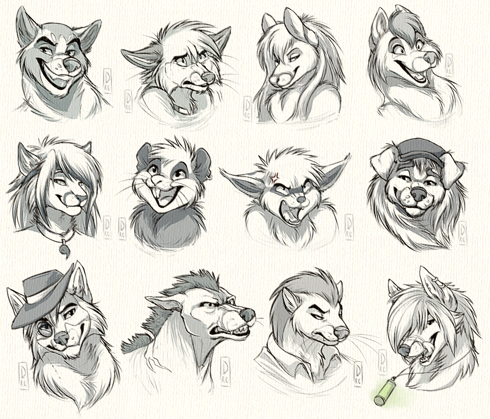 1000x855 Headshot Sketch Commission Batch 1 By Silverdeni - Headshot Sketch
