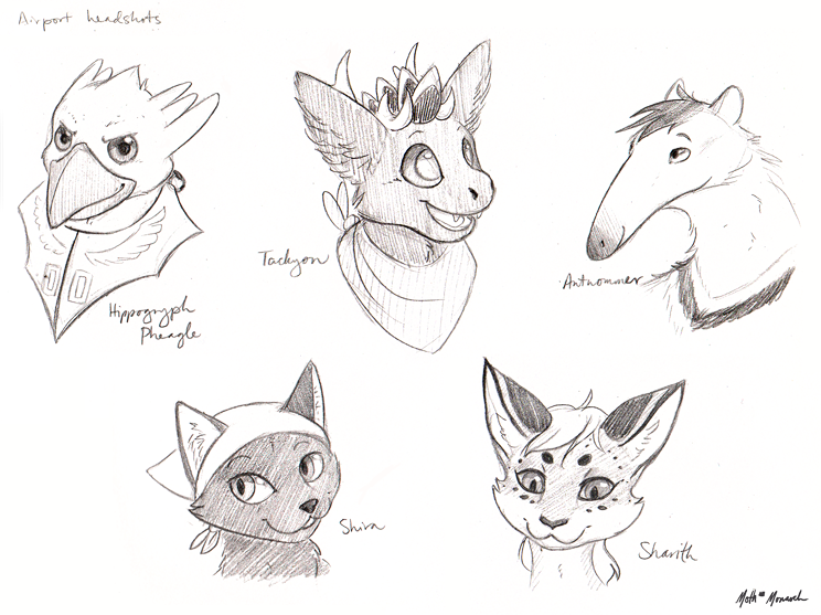 744x557 The Art Of Mary Capaldi Airport Headshots I Had A Long Layover - Headshot Sketch