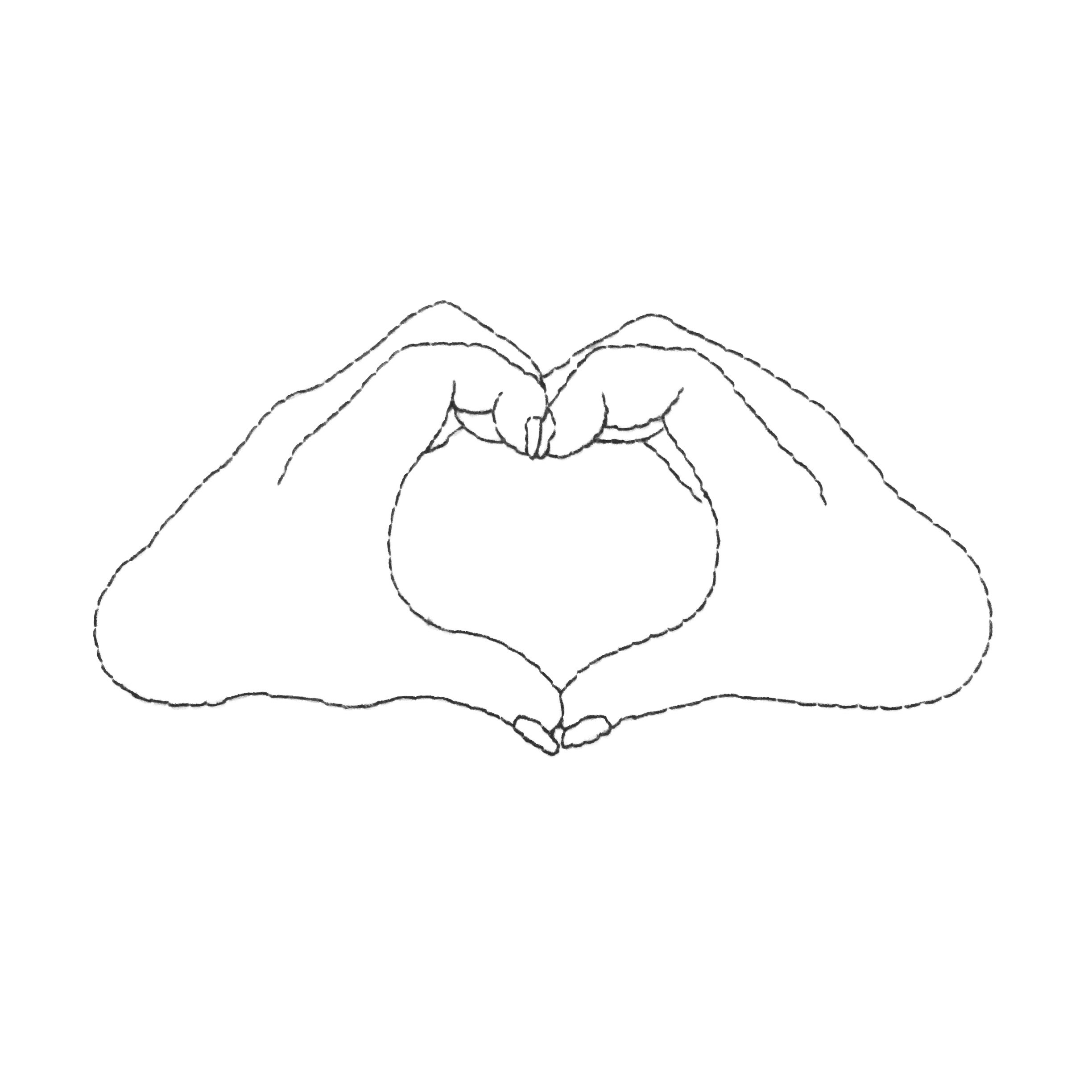 2448x2448 Heart Hands Tshirt Bibaud - Heart Hands Sketch