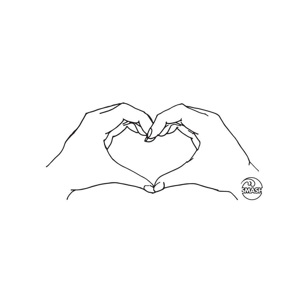 1000x1000 Heart And Hands Smash Spirit - Heart Hands Sketch