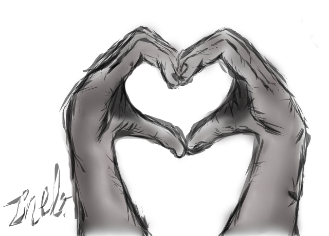 640x460 Love Heart Hands By Peacedragonfly (Still Life Drawing) - Heart Hands Sketch