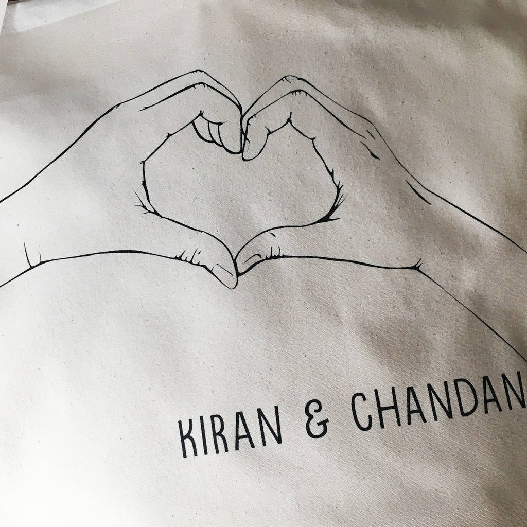 1024x1024 Personalised Heart Hands Cushion Cover By Personalised Penguins - Heart Hands Sketch