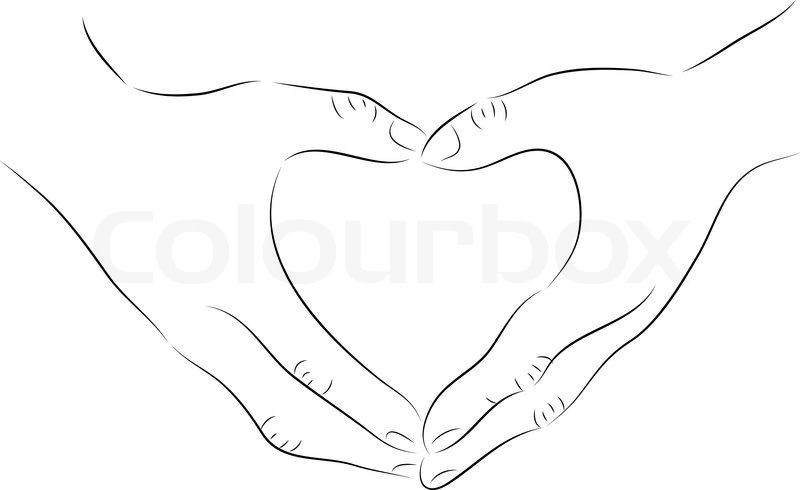 800x490 Gallery Heart Hands Drawing, - Heart Hands Sketch