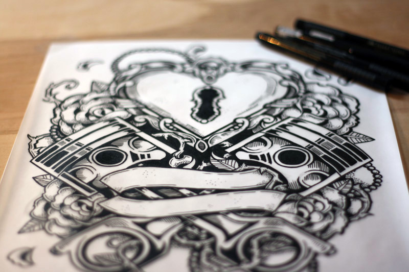 Heart Locket Sketch at Explore collection of Heart
