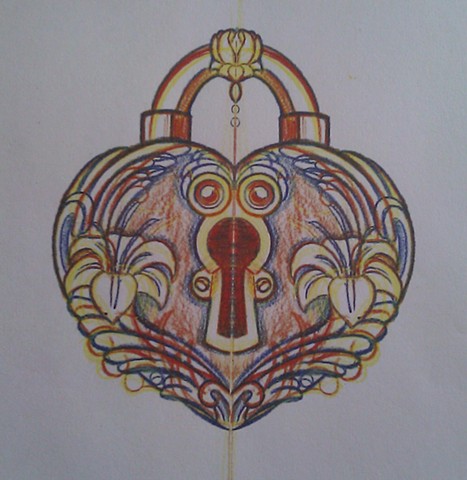 467x480 Jason Salinaz Splash Of Color, East Lansing, Mi. - Heart Locket Sketch