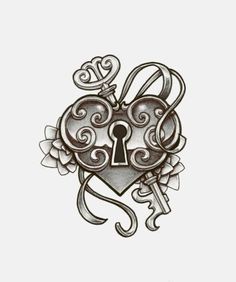 236x282 32 Best Heart Locket Tattoos Images Sketch Tattoo - Heart Locket Sketch