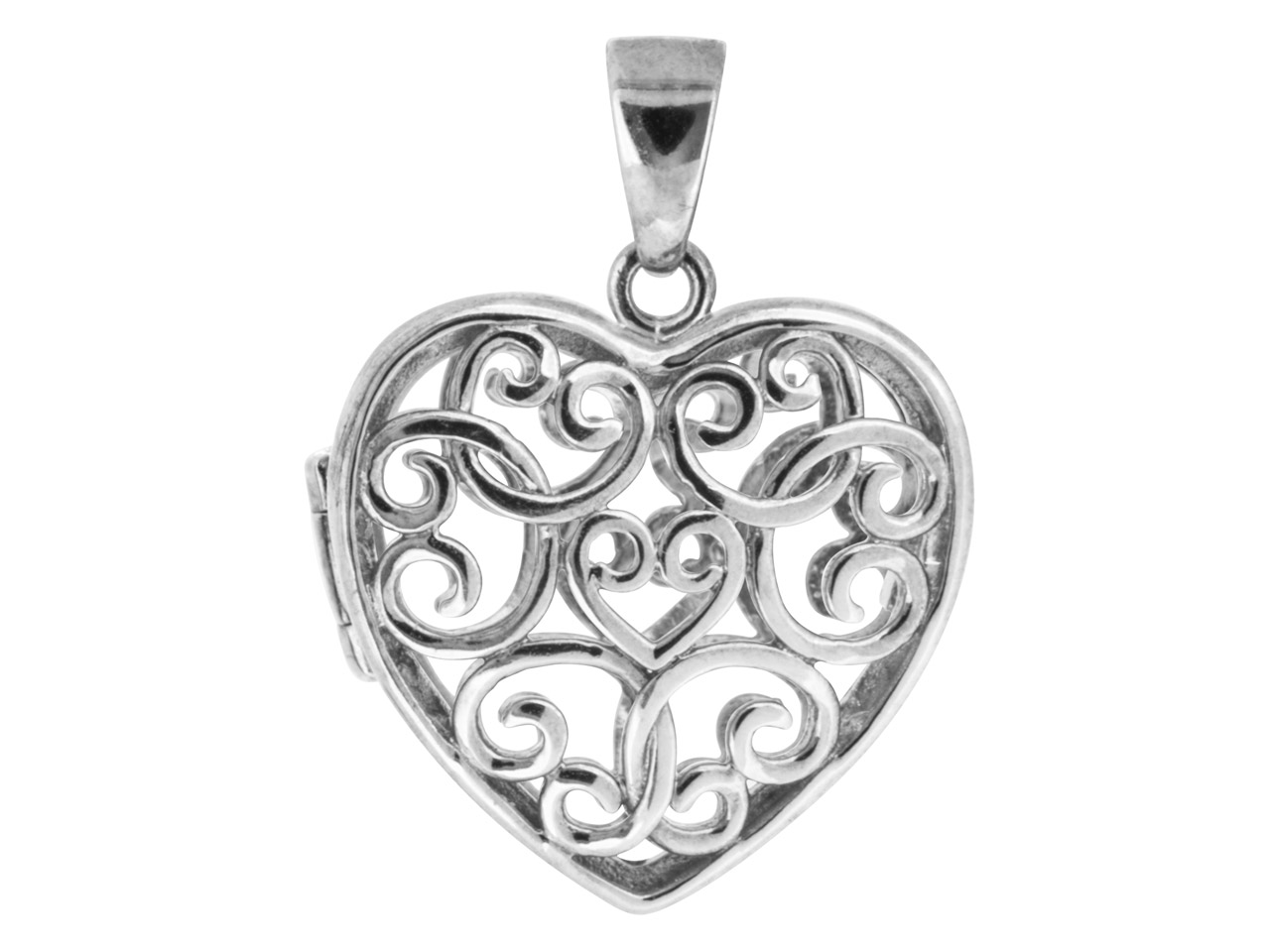 1280x960 Sterling Silver Pendant Filigree Heart Locket Style - Heart Locket Sketch