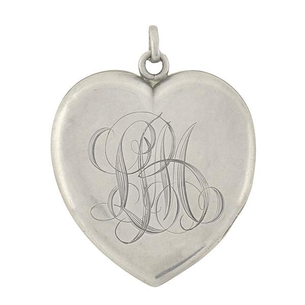 600x600 Unger Bros. Art Nouveau Sterling Silver Repousse Heart Locket A - Heart Locket Sketch