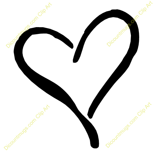500x493 Clipart Outline Of Heart - Heart Outline Sketch