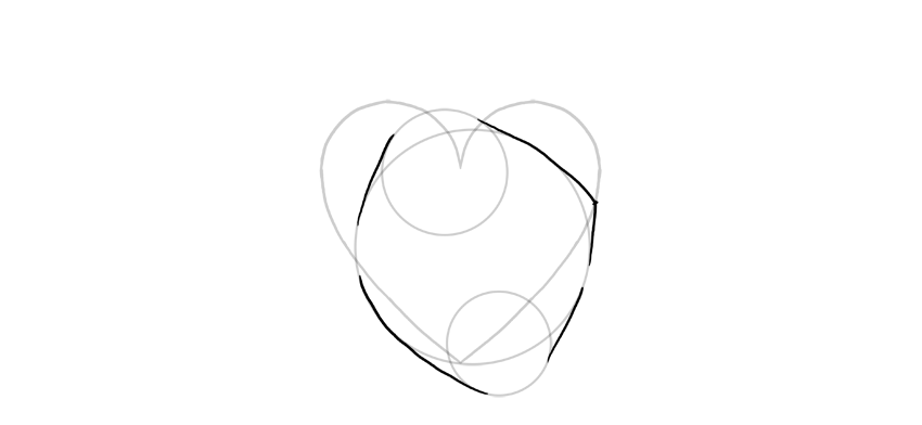 850x392 How To Draw A Heart - Heart Outline Sketch