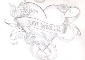 300x210 Pencil Drawing Of Roses And Hearts Pencil Drawings Of Hearts And - Heart Pencil Sketch