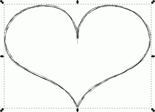 507x365 Inkscape Tutorial Sketch And Hatch Vectors - Heart Shape Sketch