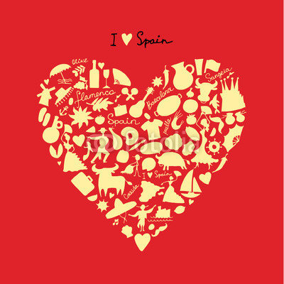 400x400 Spain Love, Art Heart Shape. Sketch For Your Design Buy Photos - Heart Shape Sketch