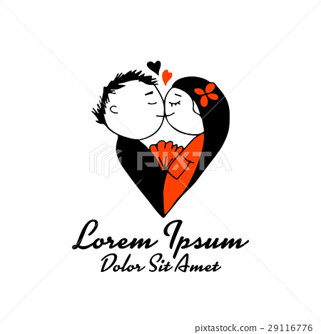 450x468 Couple Kissing, Heart Shape Sketch For Your Design - Heart Shape Sketch