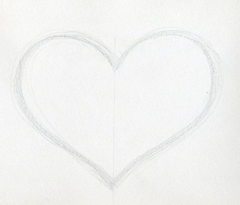 800x683 Learn To Draw A Heart. Very Inspiring. - Heart Sketch