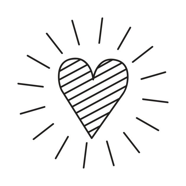 630x630 Line Art Love Heart Sketch - Heart Sketch
