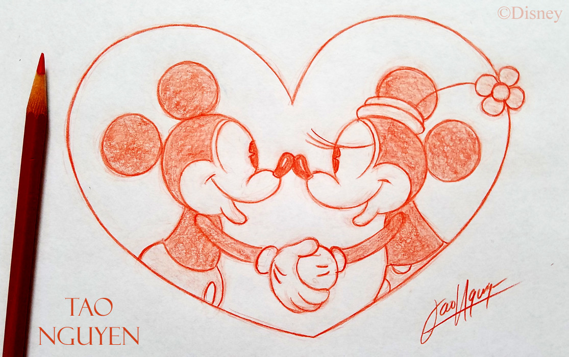 1115x700 Artstation - Heart Sketch Drawing