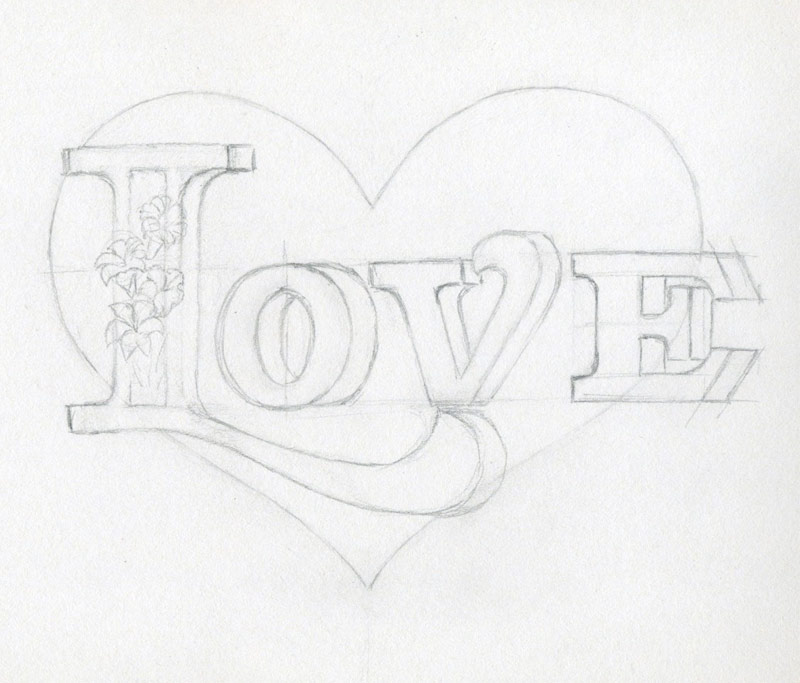 800x683 Learn To Draw A Heart. Very Inspiring. - Heart Sketch Images