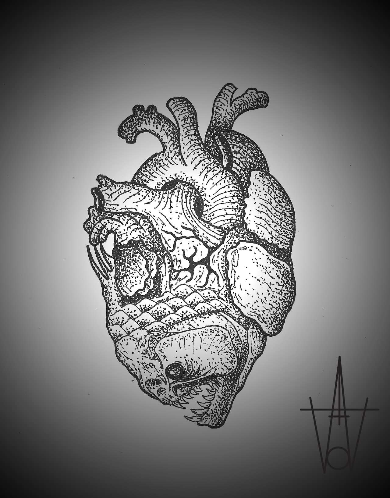 1280x1634 Heart Fish Tattoo Sketch Best Tattoo Ideas Gallery - Heart Sketch Tattoo