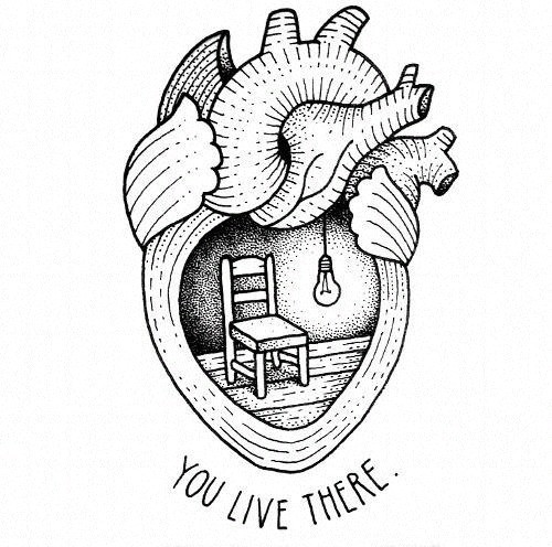 500x496 Love Drawing Couple Cute Tattoo Heart Sketch Francinaanne - Heart Sketch Tattoo