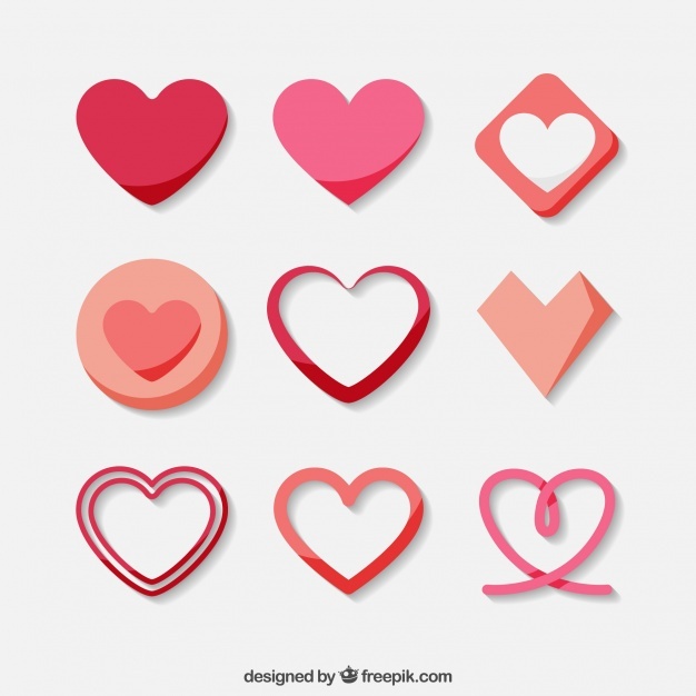 626x626 Heart Sketches Set Vector Free Download - Heart Sketch Vector