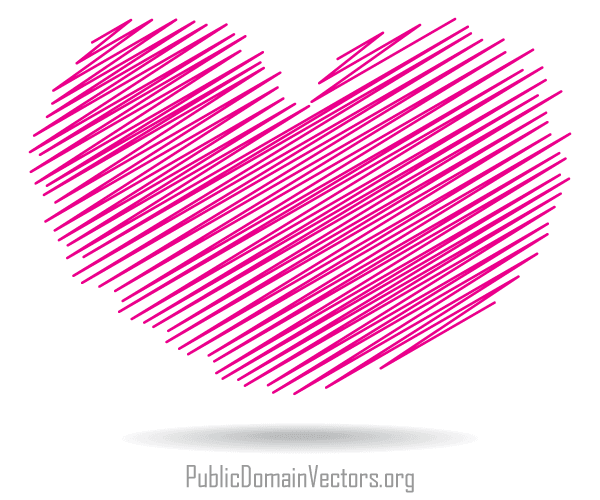 600x500 Scribble Heart Shape Vector Illustrator Free Vectors Ui Download - Heart Sketch Vector