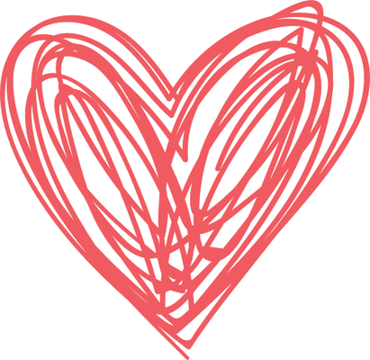 411x400 Simple Heart Sketch - Heart Sketch Vector